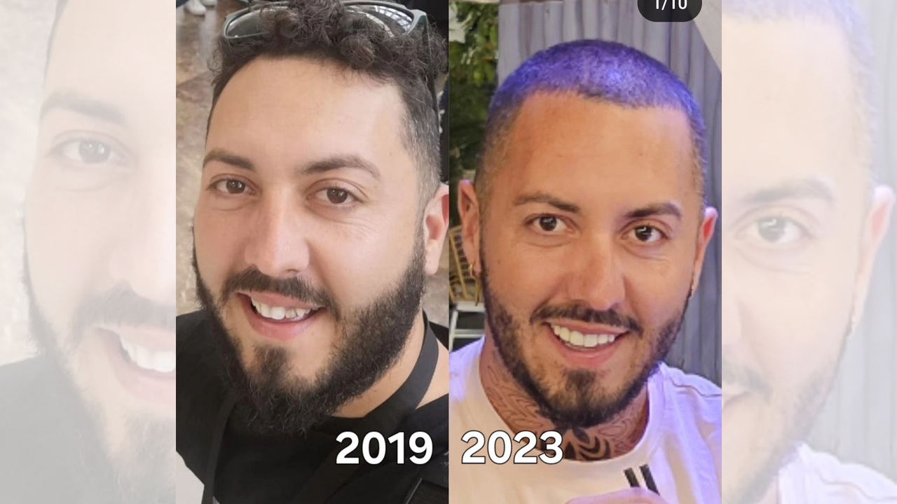cambio físico de yeray gonzález, 2019 a 2023